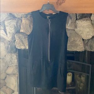 Forever 21, Suede Sleeveless Black Dress